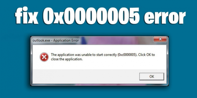 cara mengatasi application error 0xc0000005 windows 7