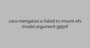 cara mengatasi e failed to mount efs invalid argument g950f