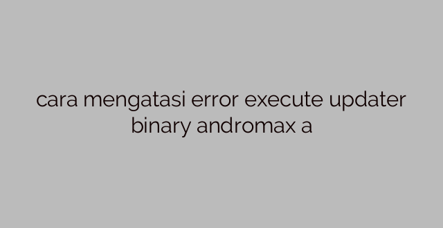 cara mengatasi error execute updater binary andromax a